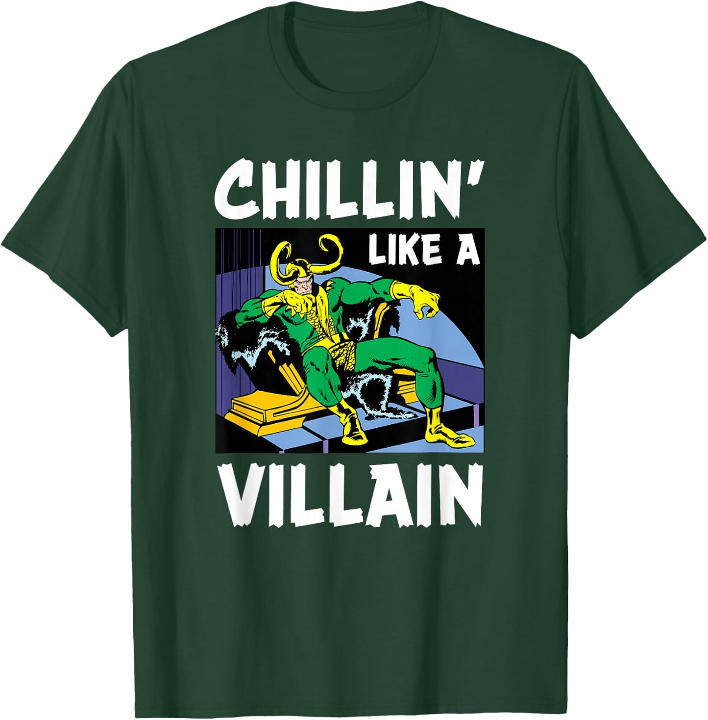 Marvel Loki Chillin' Like a Villain T-Shirt - T-Shirt | Forest