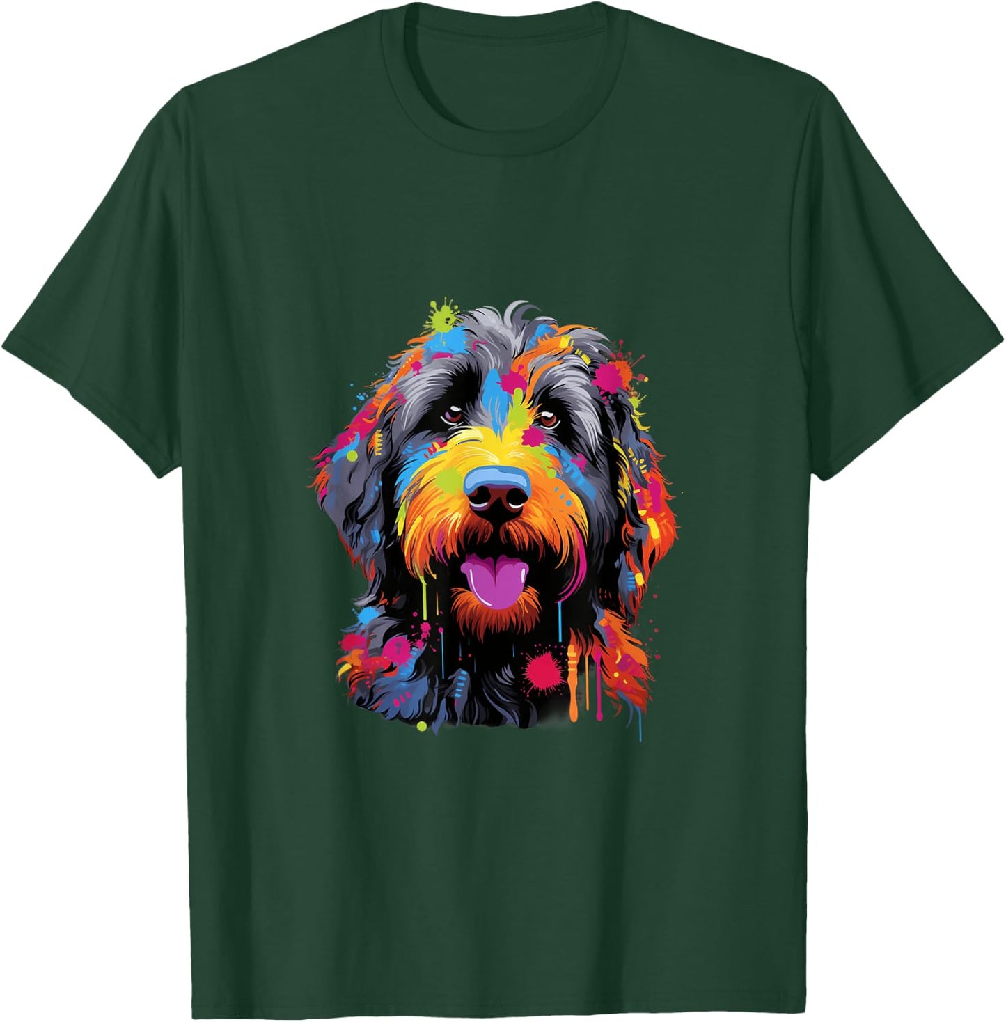 Labradoodle Pop Art I Dog Lover I Splash Art Labradoodle T-Shirt - T-Shirt | Forest
