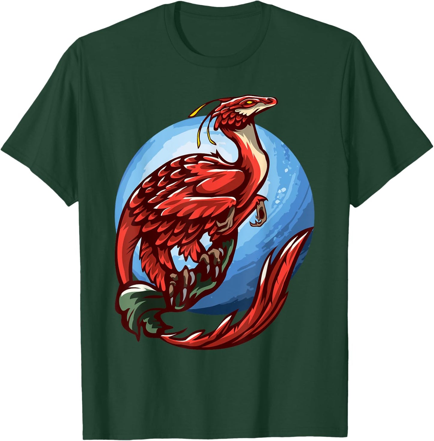 Raptor Bird Dinosaur Prehistoric Animal Fantasy Evolution T-Shirt - T-Shirt | Forest