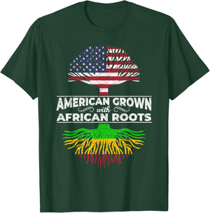 US Flag Pride African American Heritage Black History Month T-Shirt - T-Shirt | Forest
