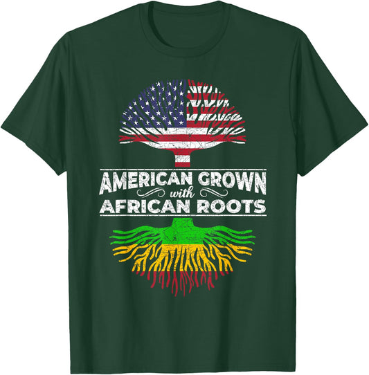 US Flag Pride African American Heritage Black History Month T-Shirt - T-Shirt | Forest