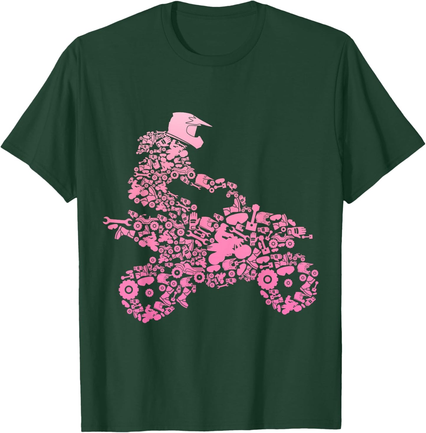 ATV Girl Quad Bike 4 Wheeler Funny Quad Girls T-Shirt - T-Shirt | Forest