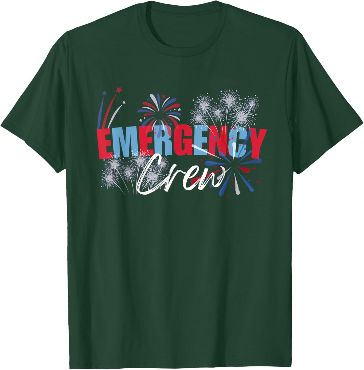 Emergency Department 4th Of July Fireworks ER Nurse ER Tech T-Shirt - T-Shirt | Forest