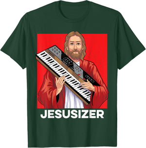 Jesusizer Holy Synthesizer Analog Jesus Synth Music Nerd T-Shirt - T-Shirt | Forest