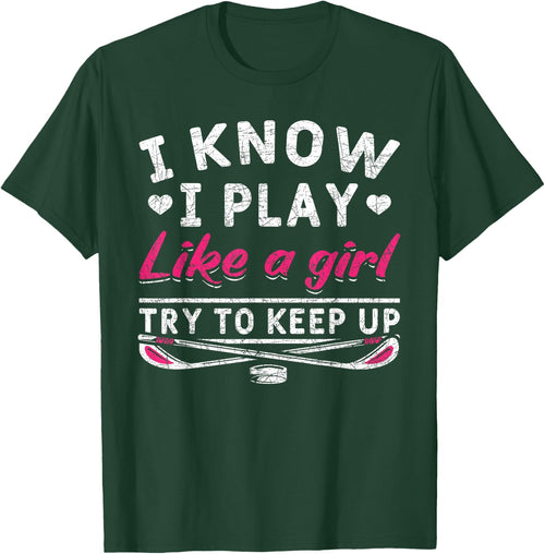 Hockey Player Women Girls Kids Gift Funny Ice Hockey