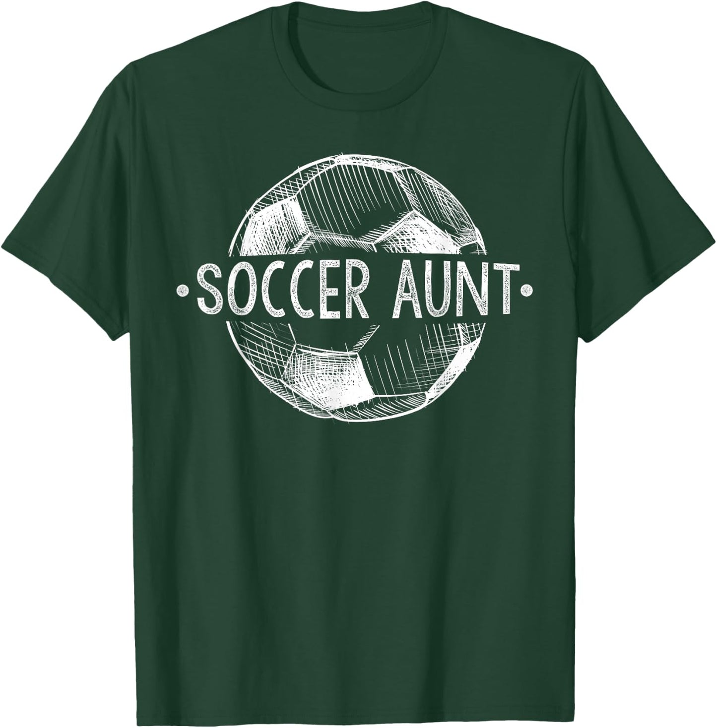 Soccer Aunt Family Matching Team Player Gift Sport Lover T-Shirt - T-Shirt | Forest