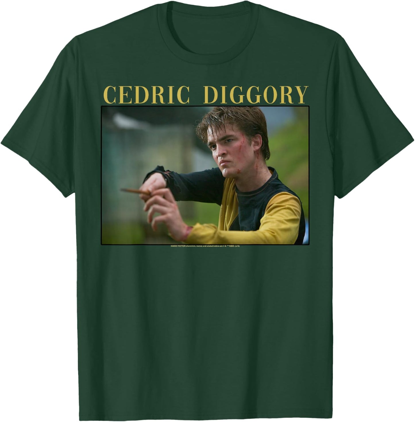 Harry Potter Official Black Adult - Short Sleeve - Small - Crew Collar - Letter Print - Modern Style - Casual Wear - All Seasons - Portrait Theme T-Shirt - T-Shirt | Forest
