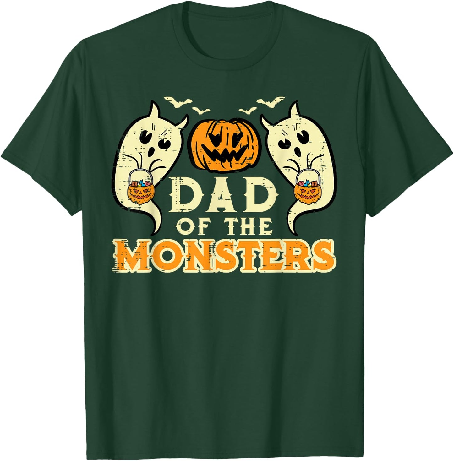 Halloween Dad Of Monsters Funny Family Costume Papa Daddy T-Shirt - T-Shirt | Forest