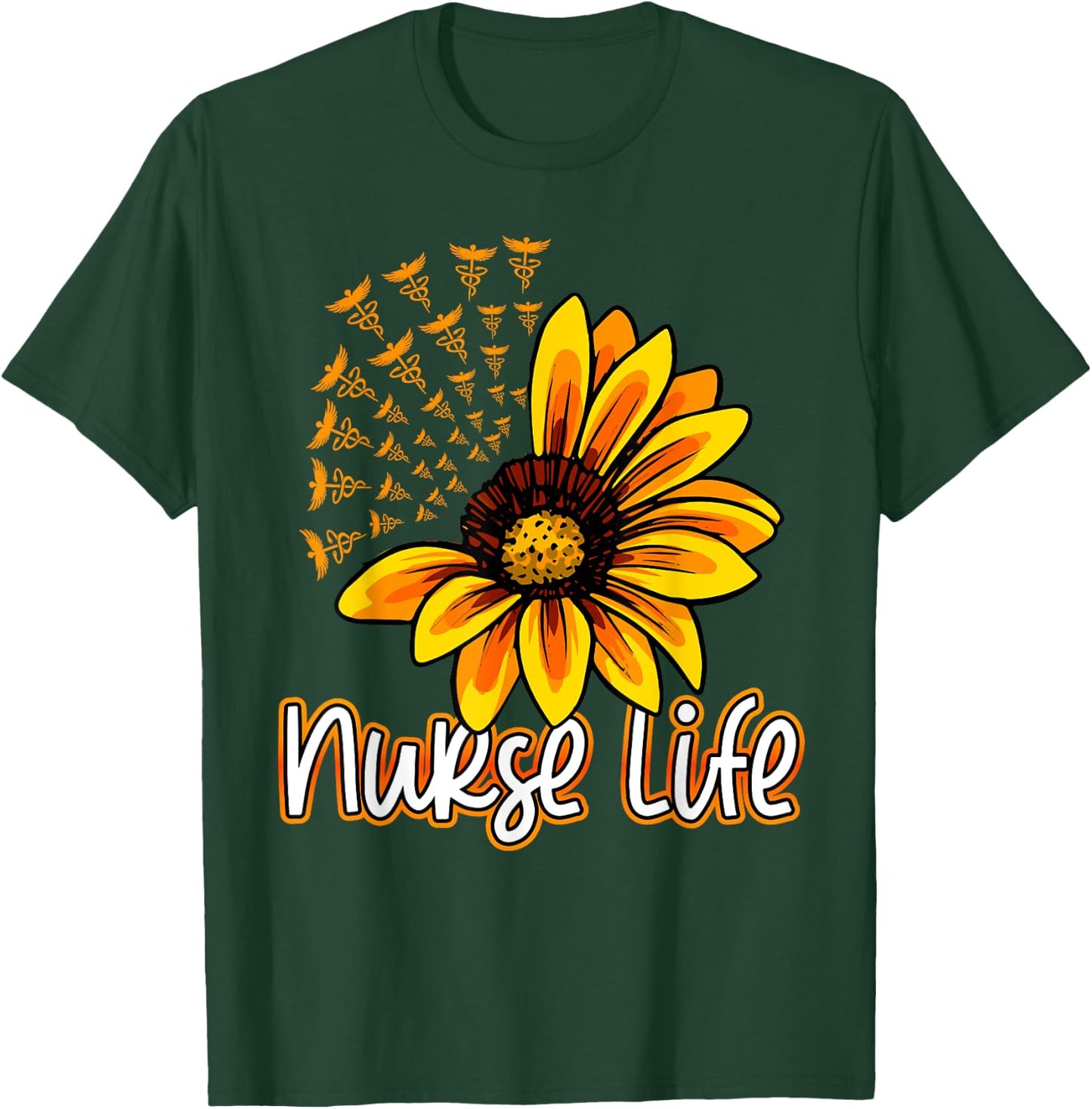 Nurse Life Outfit Nurse Logo Nursing Clinical RN LPN T-Shirt - T-Shirt | Forest
