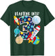 Blasting Into Outer Space 3 Year Old 3rd Birthday Party Kids T-Shirt - T-Shirt | Forest