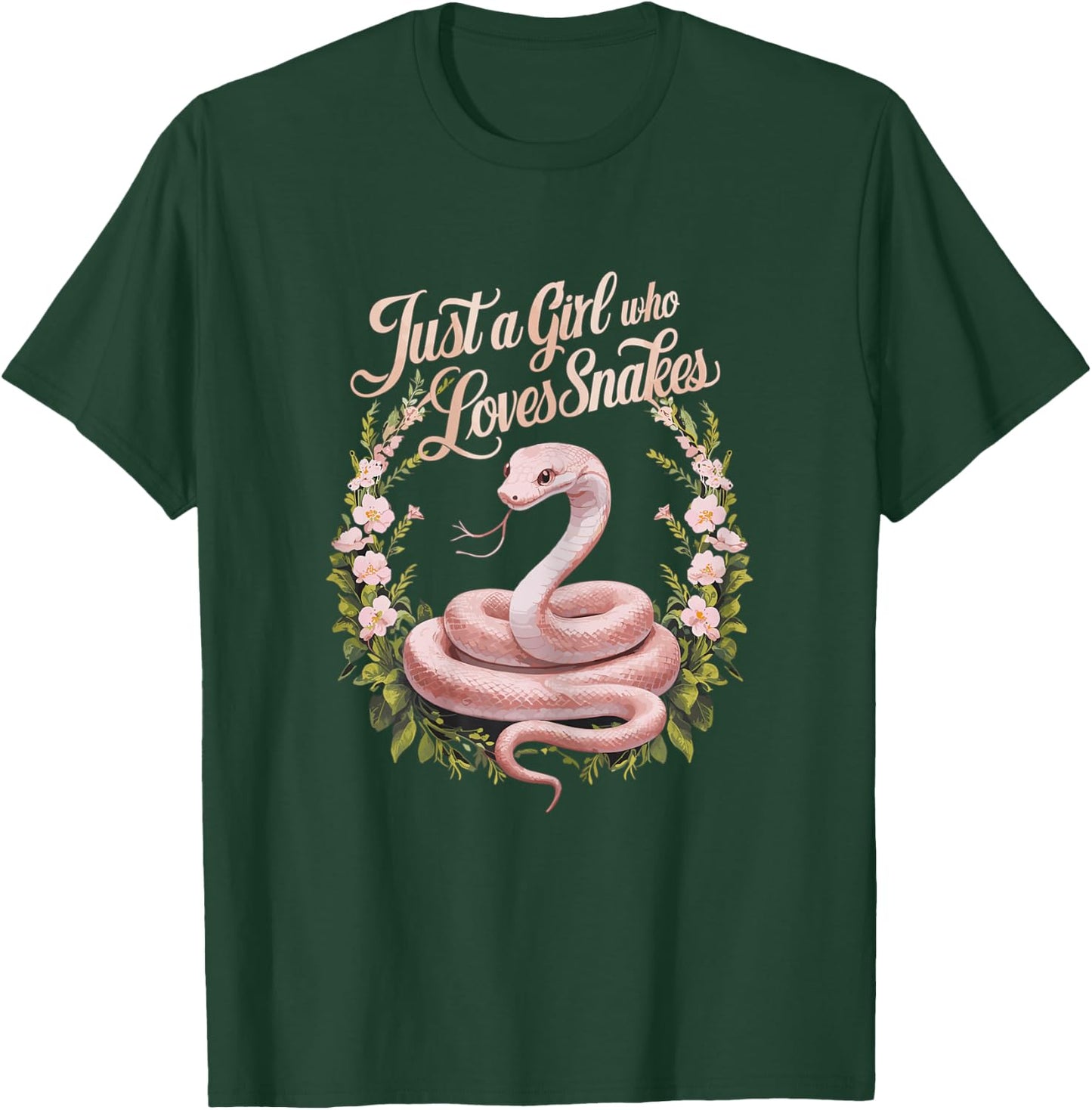 Snakes Cute Just A Girl Who Loves Snakes T-Shirt - T-Shirt | Forest
