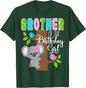 Koala Bear Birthday Brother Of The Birthday Girl Koalas Bday T-Shirt - T-Shirt | Forest