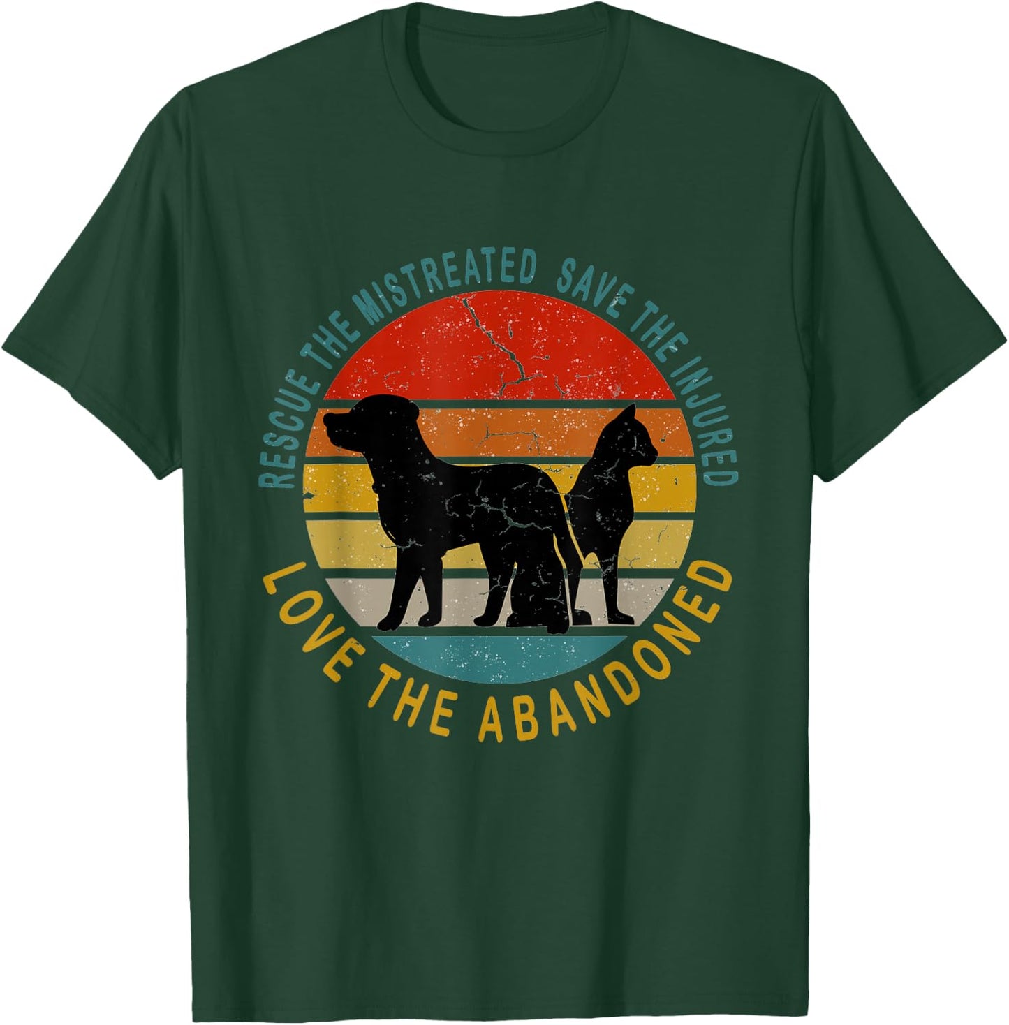 Rescue Save Love - Animal Rescue vintage Design gift T-Shirt - T-Shirt | Forest