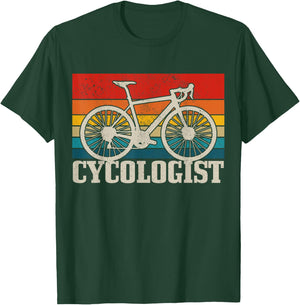 Road Bike Vintage Cycologist Funny Road Cyclist Gift T-Shirt - T-Shirt | Forest