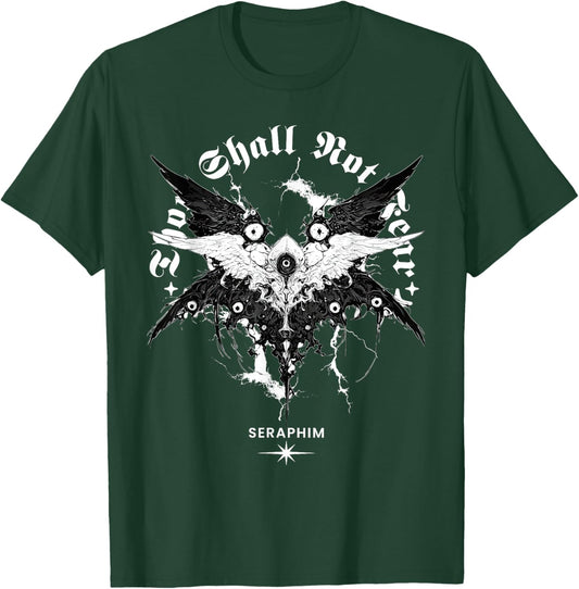 Gothic Seraphim Dark Aesthetic Biblical Angel T-Shirt - T-Shirt | Forest