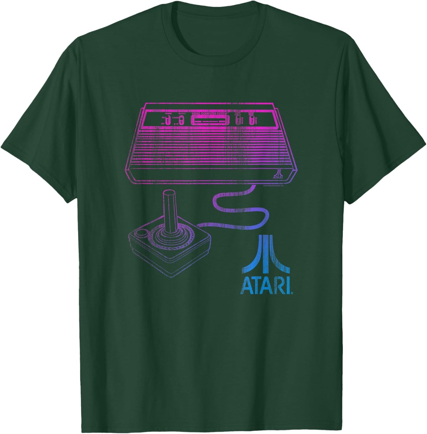 Ripple Junction x Atari Neon 80’s Console Pink & Blue Design T-Shirt - T-Shirt | Forest