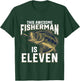 Kids 11 Year Old Fishing Birthday Party Fisherman 11th Gift Boy T-Shirt - T-Shirt | Forest
