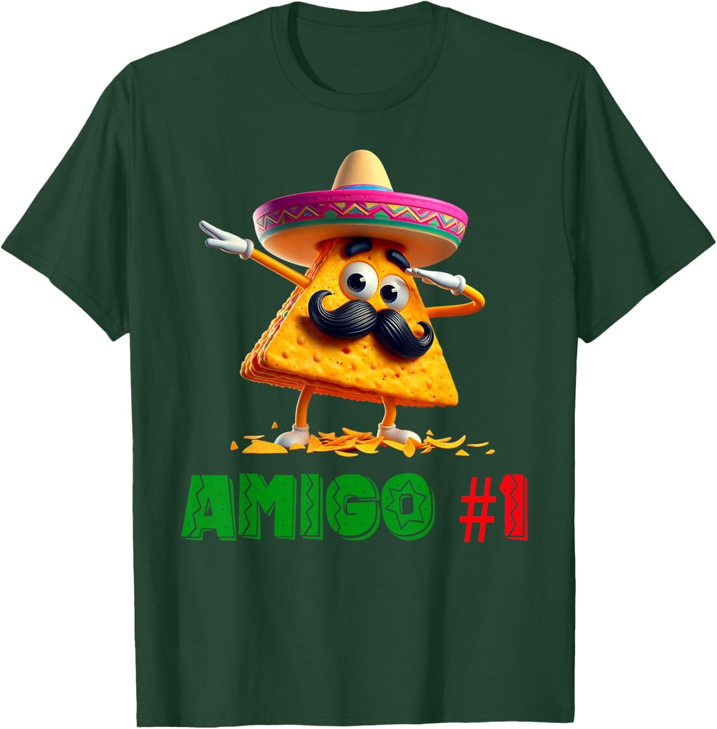 The 3 Three Amigos Cinco De Mayo Amigo #1 Group Matching T-Shirt - T-Shirt | Forest