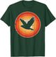 Falcon Retro Vintage 60s 70s Sunset Bird Lovers Men Women T-Shirt - T-Shirt | Forest
