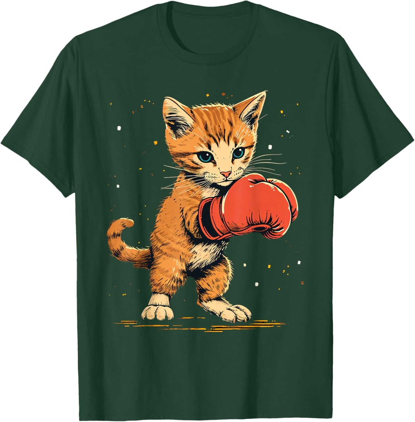 Boxer Cat on Boxing Men Women Kids T-Shirt - T-Shirt | Forest