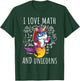 I Love Math Unicorns Shirt Mermicorn Mathematic Teacher Gift T-Shirt - T-Shirt | Forest