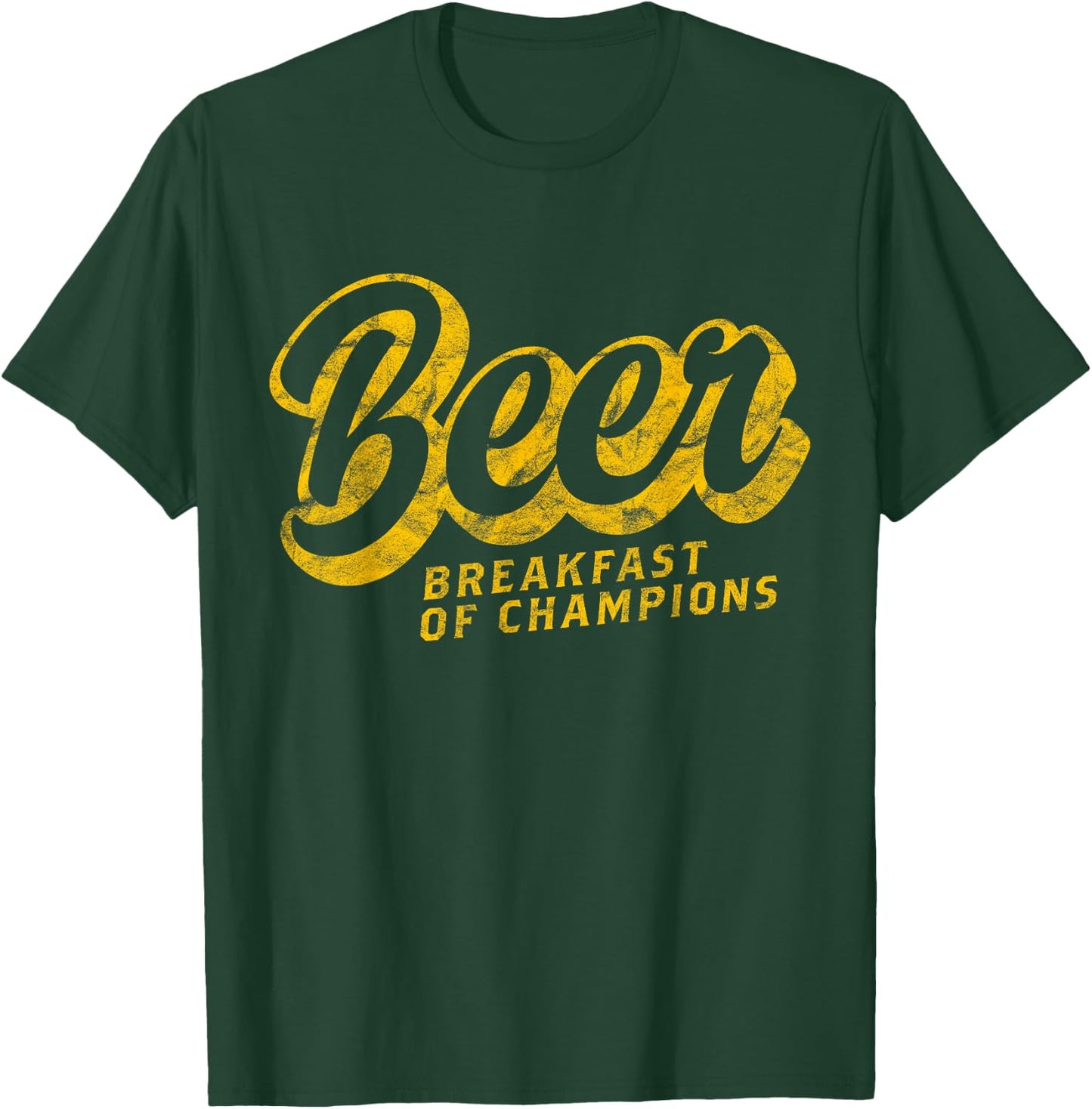 Beer Breakfast of Champions T Shirt Vintage Funny College T-Shirt - T-Shirt | Forest