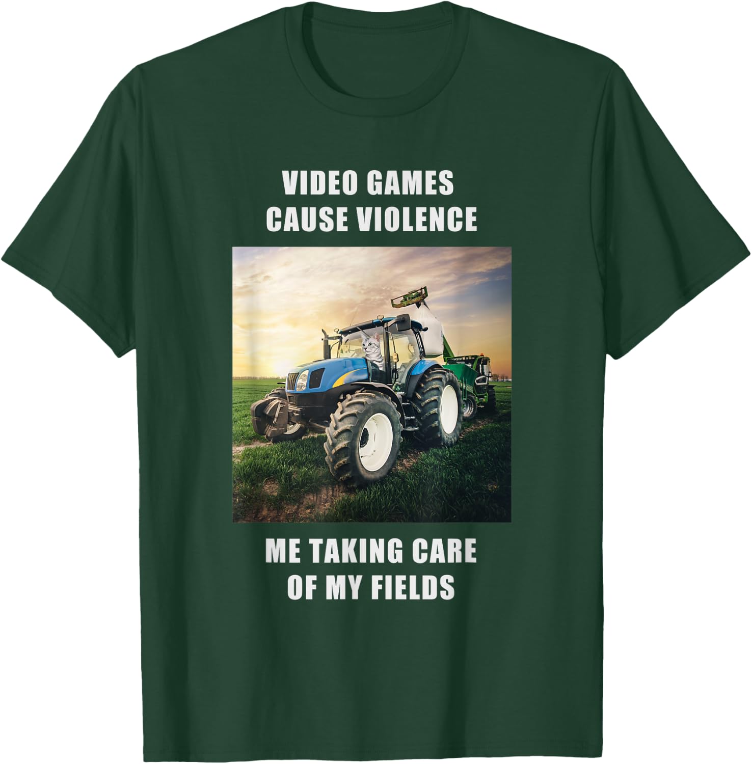Videogames cause violence Gamer Farming T-Shirt - T-Shirt | Forest