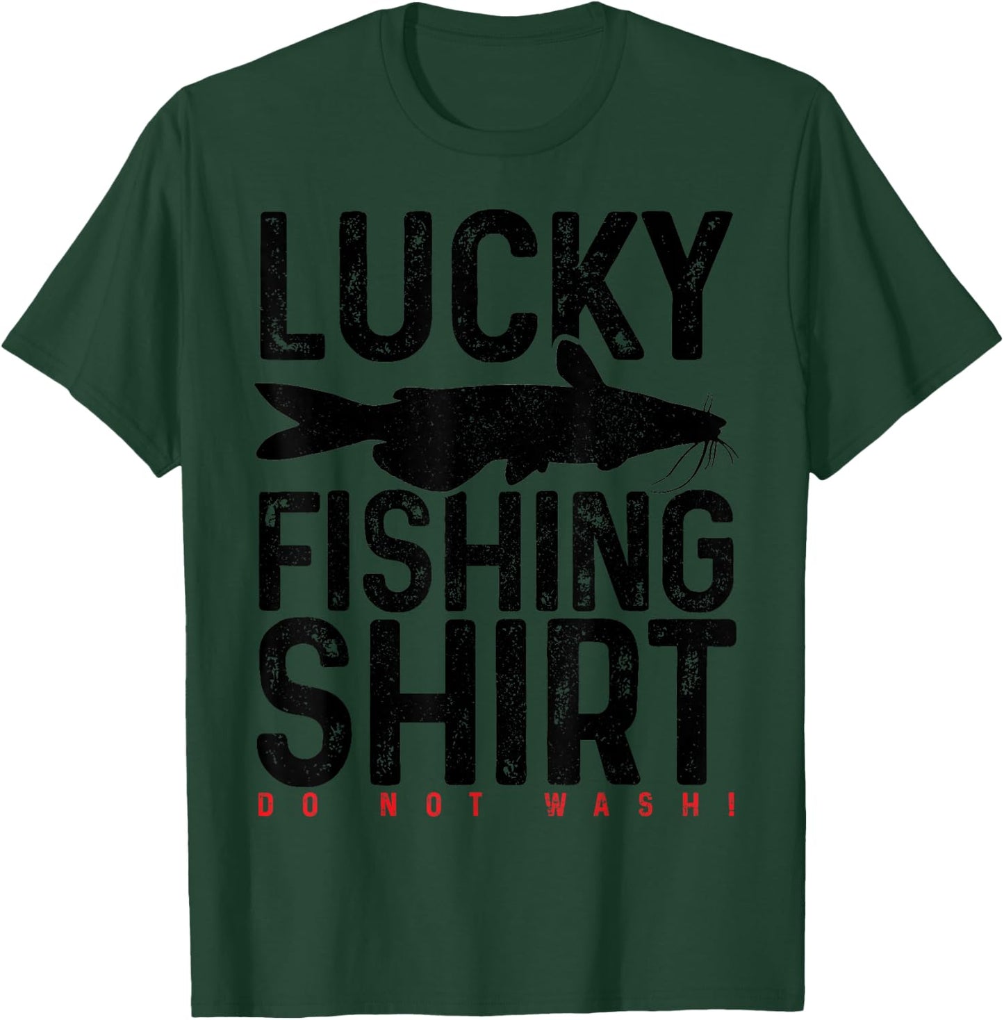Catfish Fishing Funny Catfish Fishing Gift Lucky Charm T-Shirt - T-Shirt | Forest