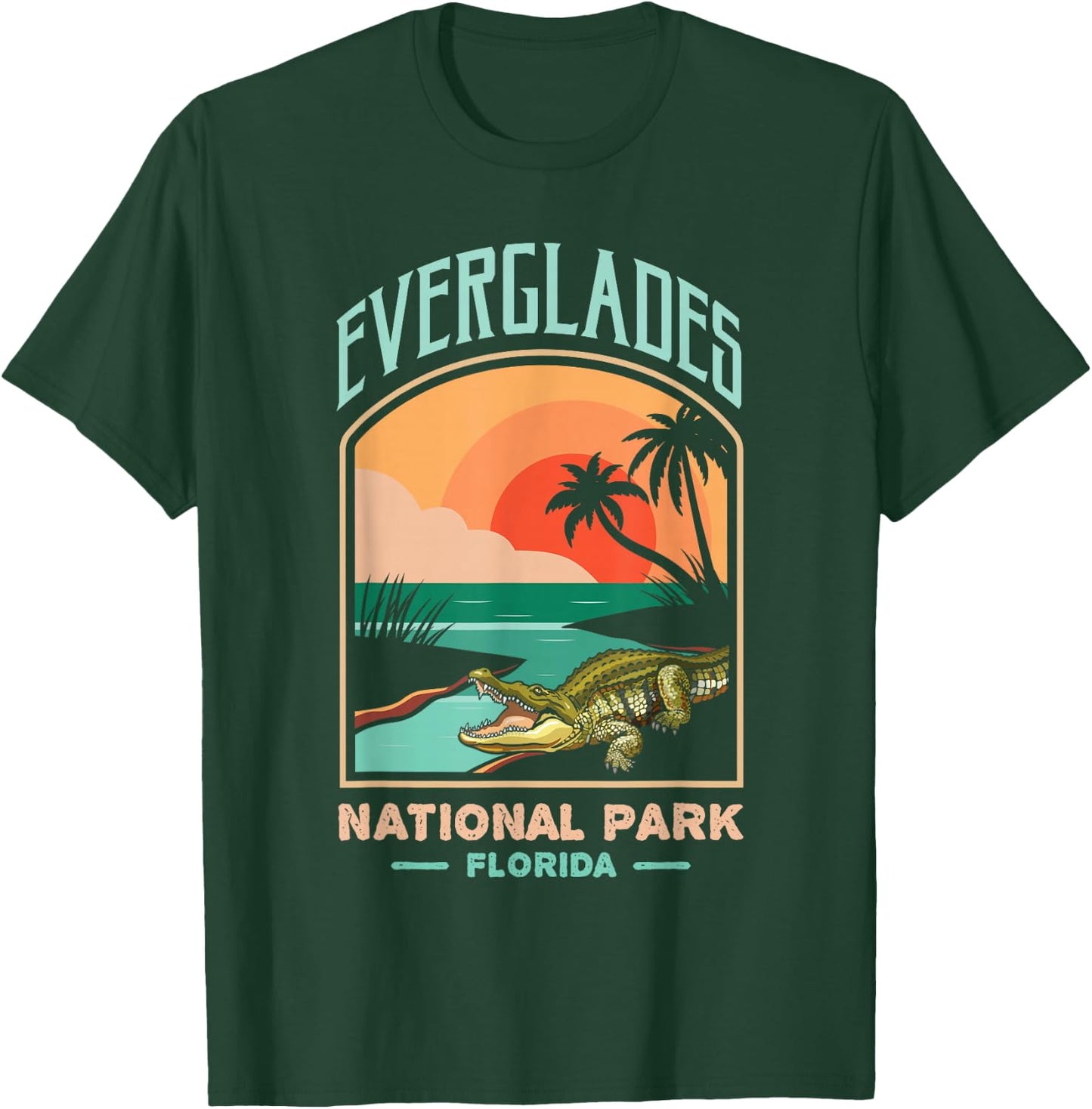 Everglades National Park US Crocodile Florida Alligators T-Shirt - T-Shirt | Forest