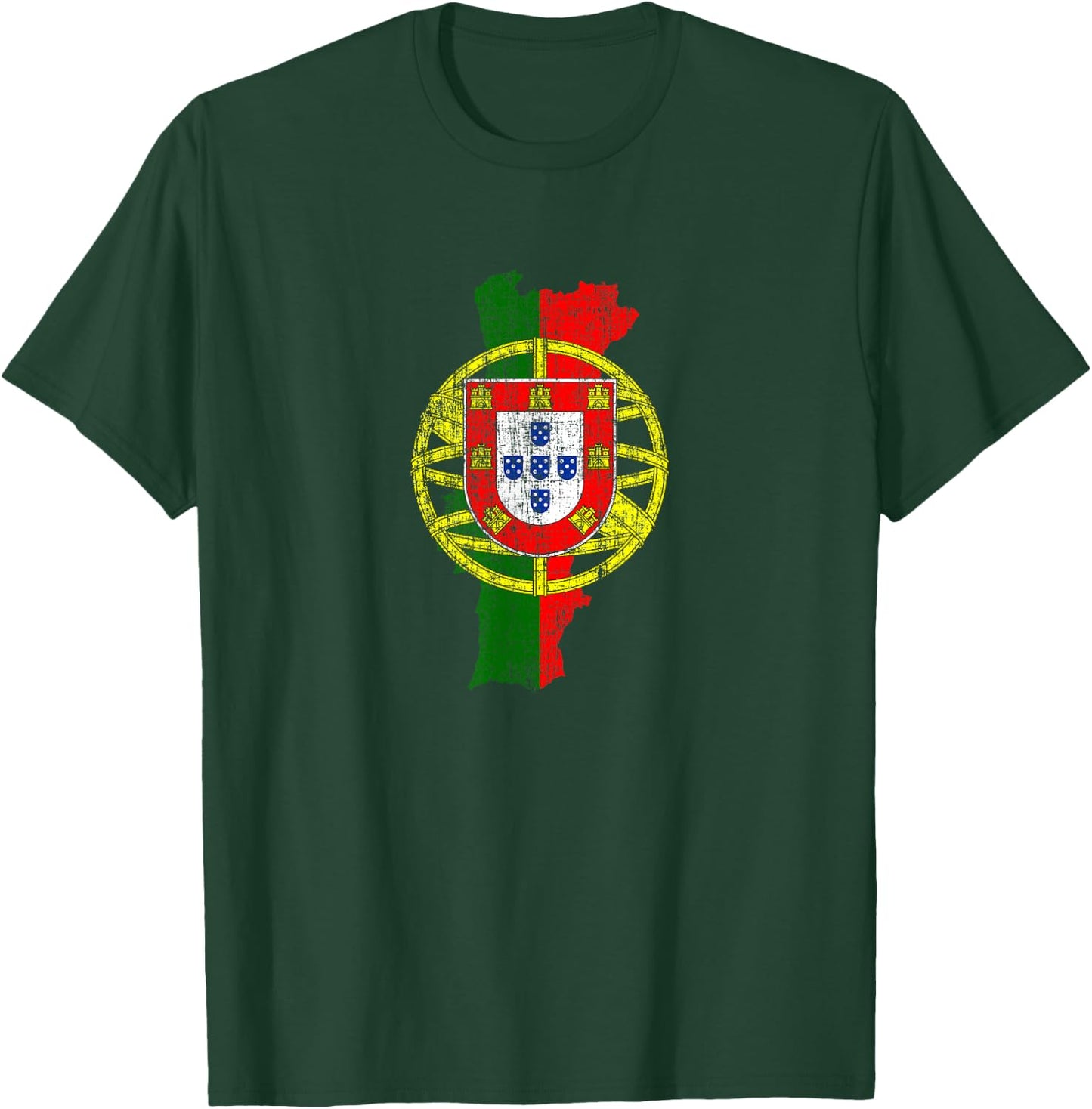 Portuguese Map and Flag Keepsake - Portugal T-Shirt - T-Shirt | Forest