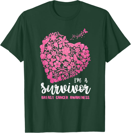 I'm a Survivor Breast Cancer Awareness , Cancer Survivor T-Shirt - T-Shirt | Forest
