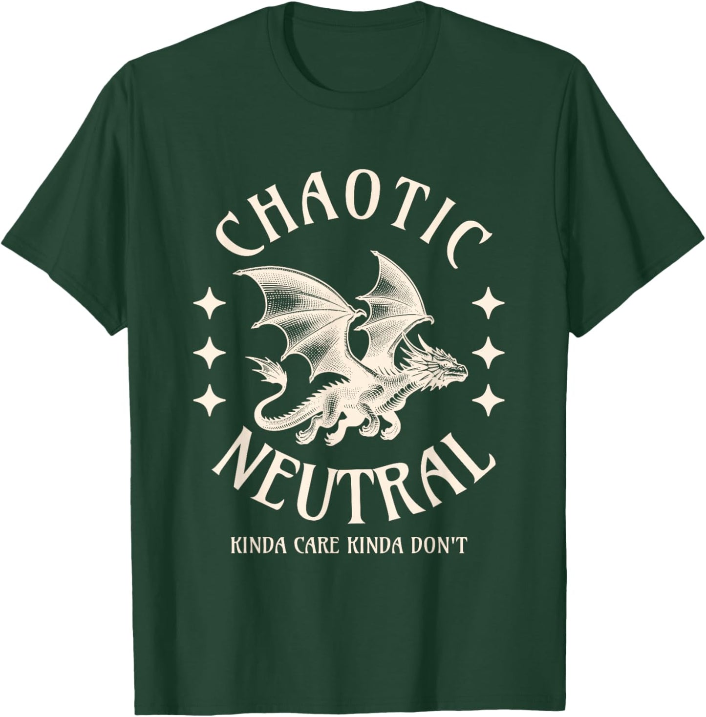 Chaotic Neutral Alignment Funny Roleplaying Character T-Shirt - T-Shirt | Forest