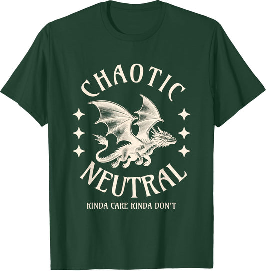 Chaotic Neutral Alignment Funny Roleplaying Character T-Shirt - T-Shirt | Forest