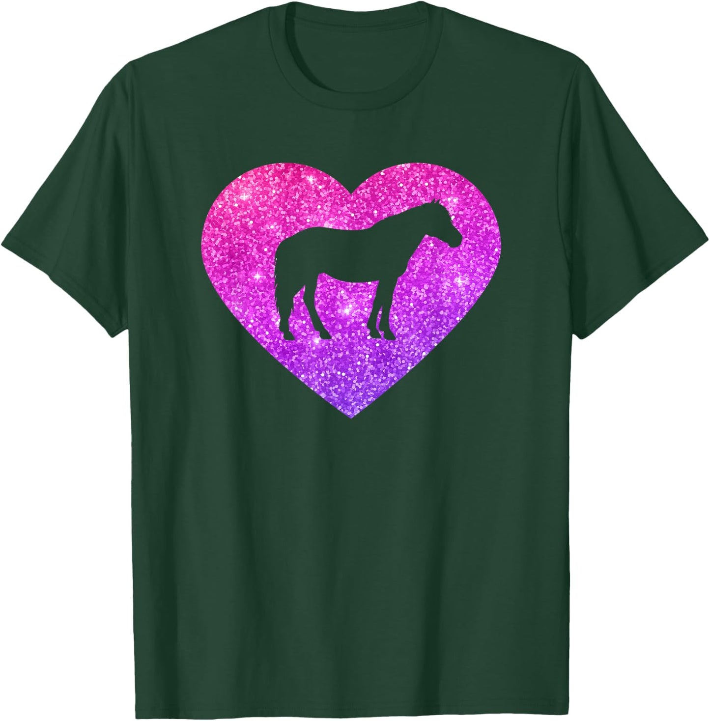 Foal Horse Heart Gift Girls, Teenagers and Women T-Shirt - T-Shirt | Forest