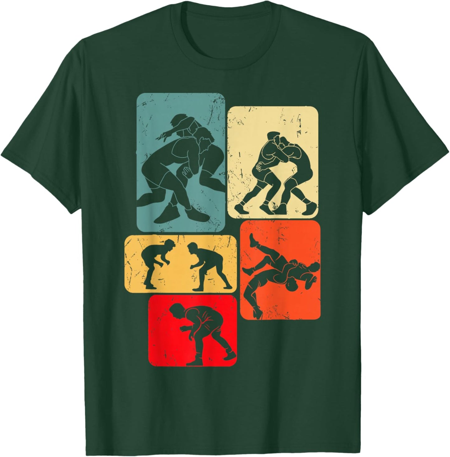 Wrestling Wrestler Men Boys Kids T-Shirt - T-Shirt | Forest