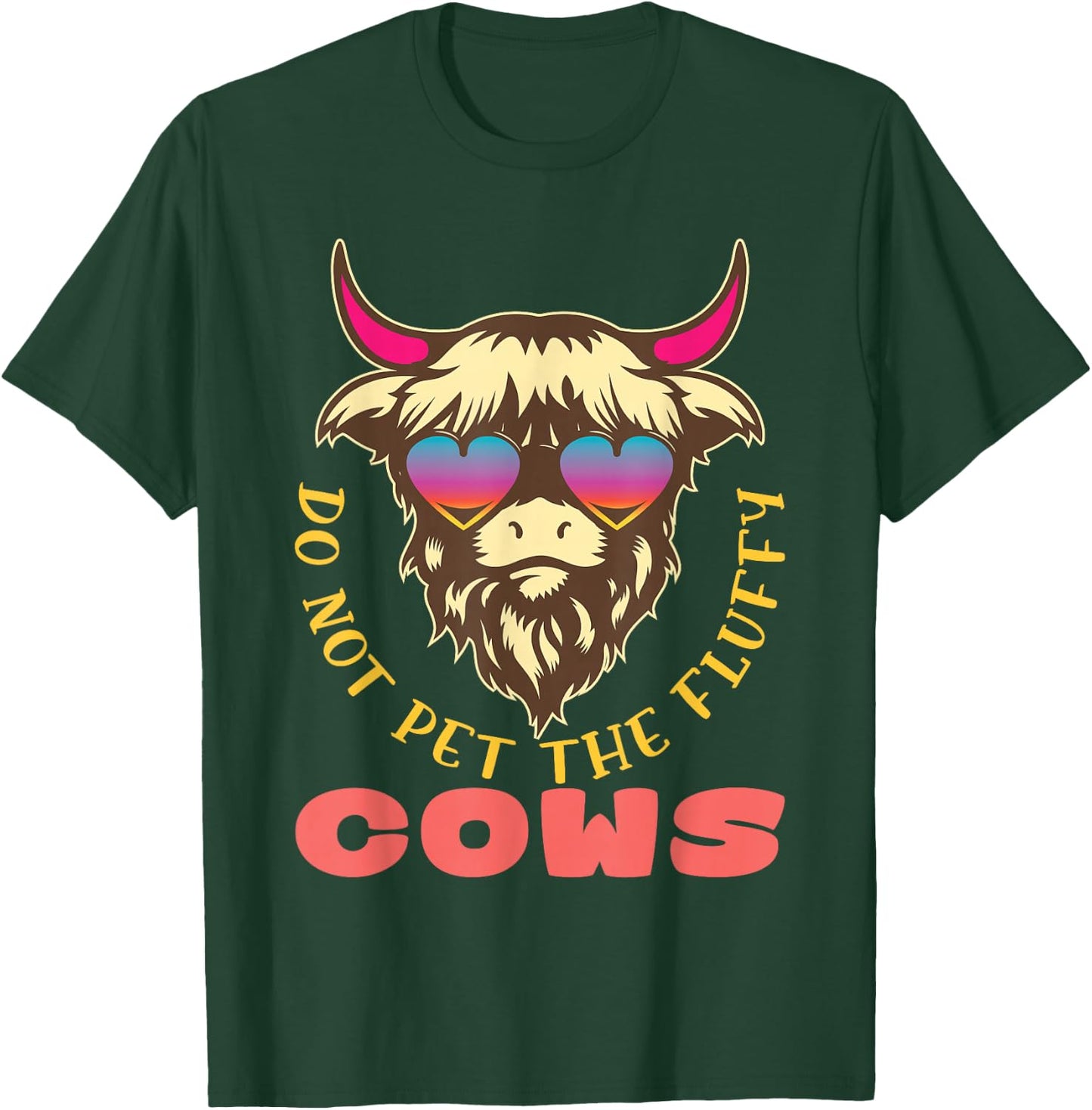 Retro Do Not Pet The Fluffy Cows Vintage Bison Buffalo T-Shirt - T-Shirt | Forest