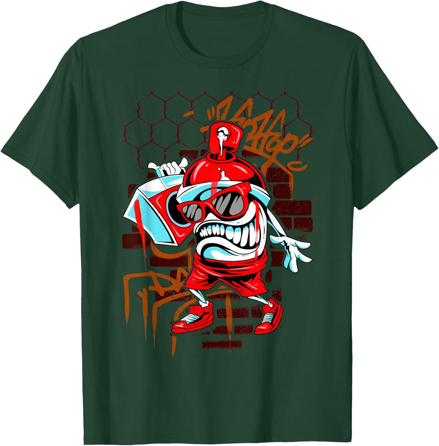 Graffiti Art Spray Paint Urban Hip Hop Music Lover T-Shirt - T-Shirt | Forest