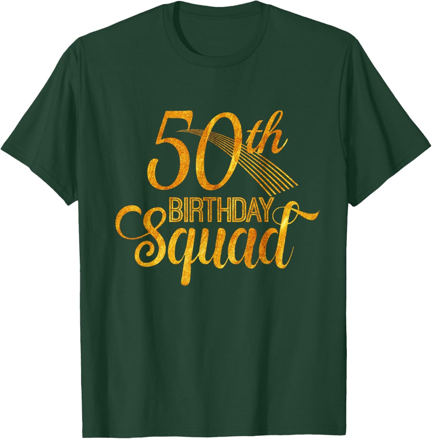 50th Birthday Squad Party Bday Yellow Gold T-Shirt - T-Shirt | Forest