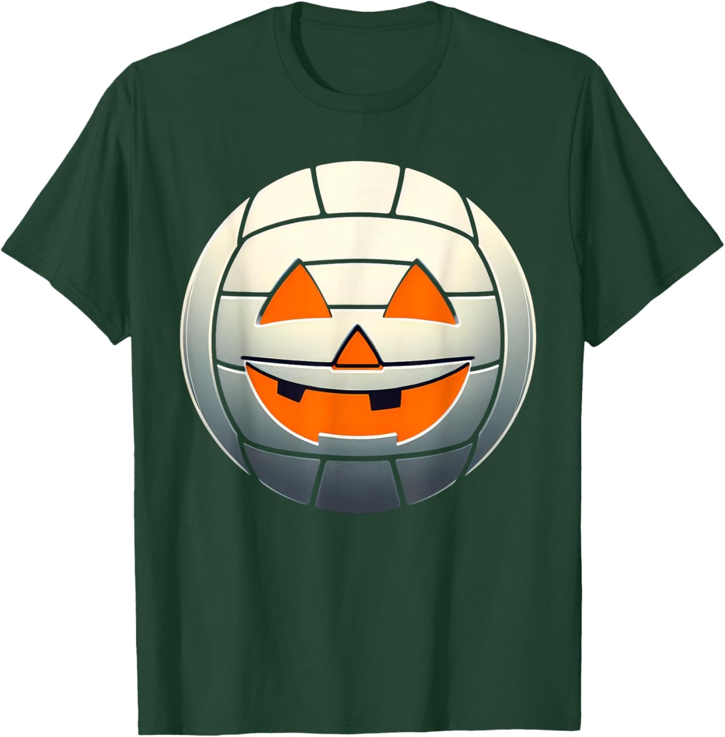 Halloween Jack O Lantern Volleyball Player Coach Pitcher T-Shirt - T-Shirt | Forest