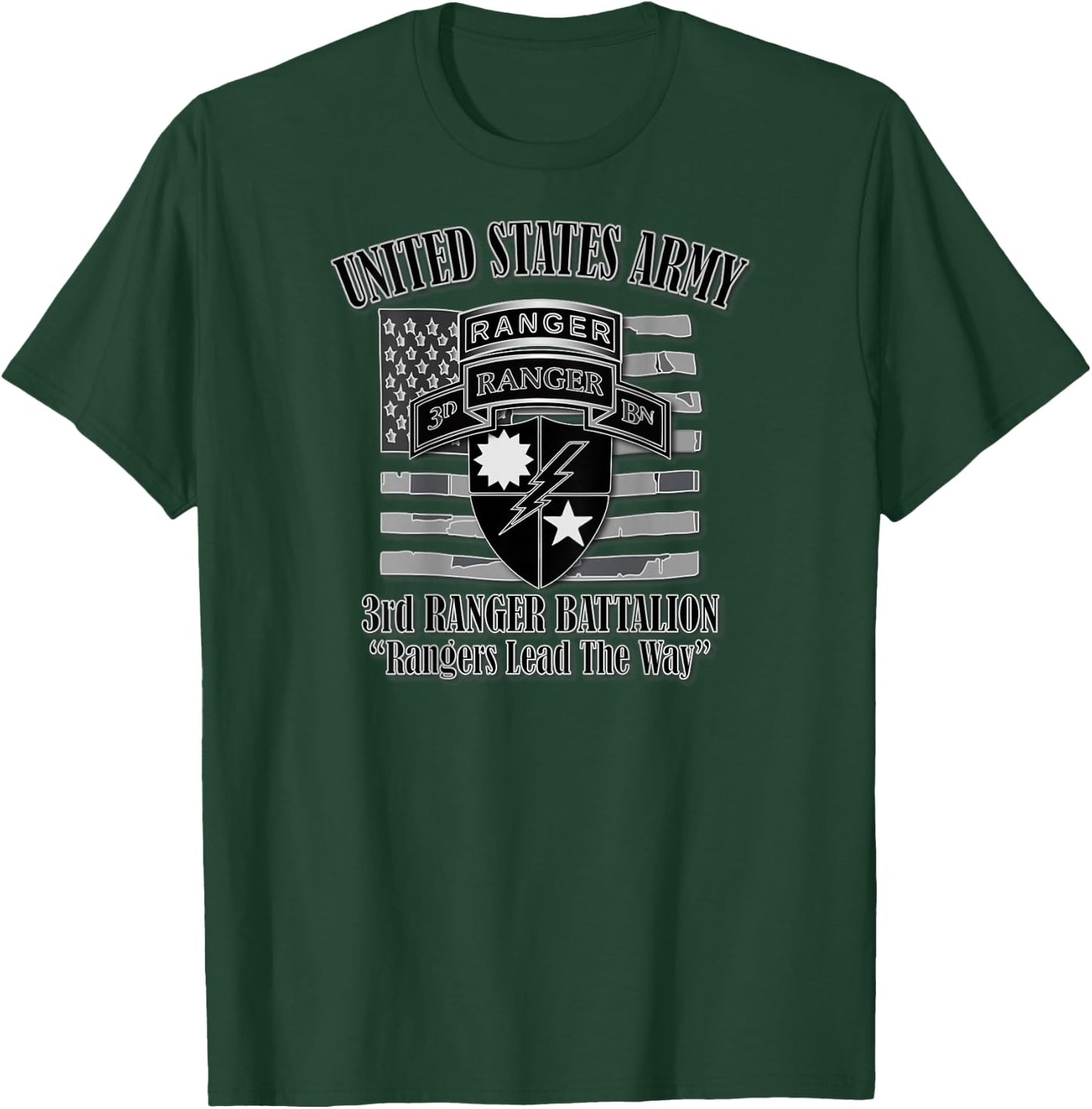 3rd Ranger Battalion (Back Design) T-Shirt - T-Shirt | Forest