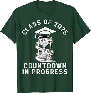 Senior Class Of 2025 Countdown to Graduation Gift T-Shirt - T-Shirt | Forest