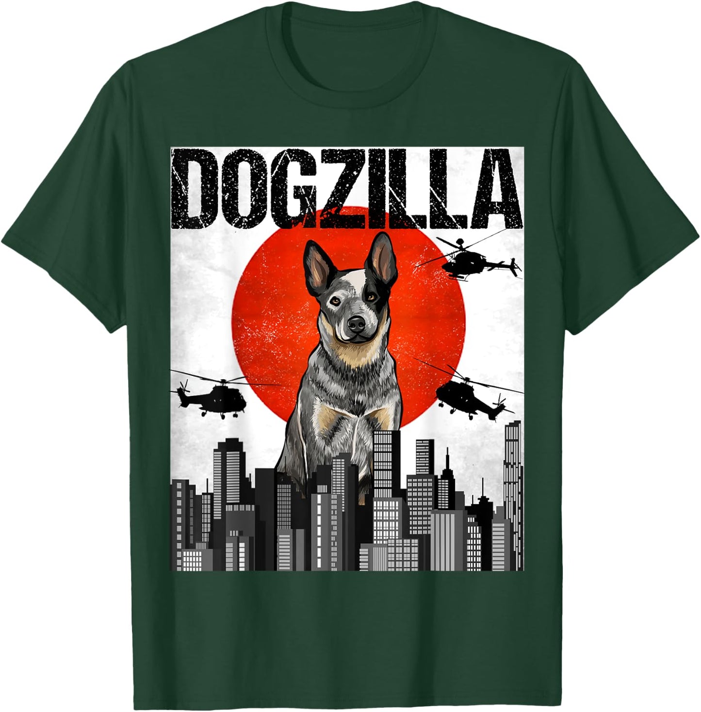 Funny Vintage Japanese Dogzilla Australian Cattle Dog Women T-Shirt - T-Shirt | Forest