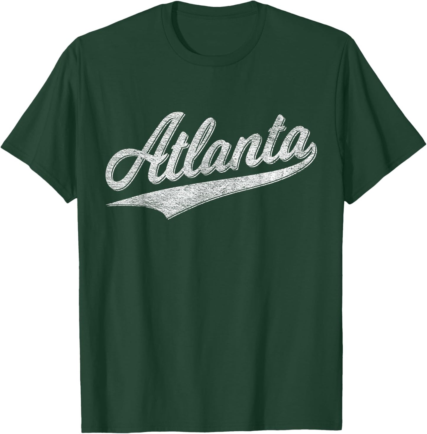 Atlanta Georgia Varsity Script Sports Jersey Classic Style T-Shirt - T-Shirt | Forest