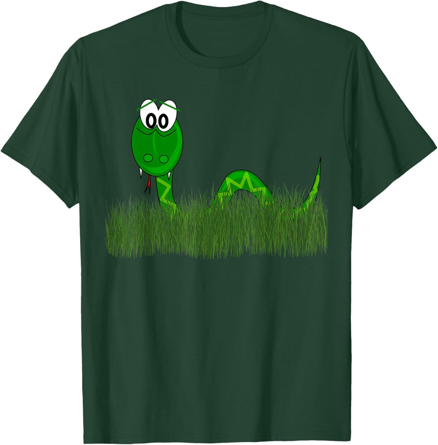 Cute Snake In The Grass T-Shirt - T-Shirt | Forest