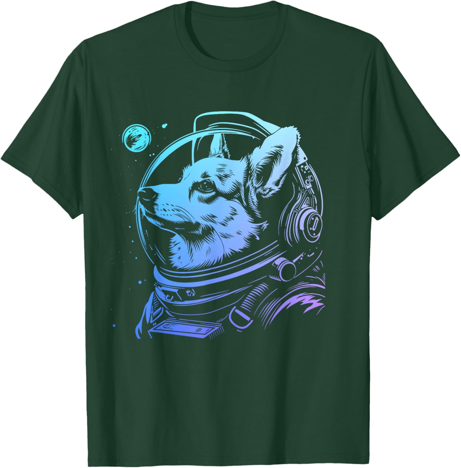 Corgi Astronaut Funny Cute Dog Space Suit T-Shirt - T-Shirt | Forest