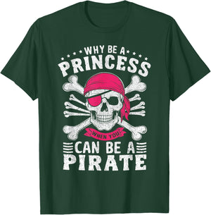 Funny Pirate Costume Princess Girls Kids Pirate T-Shirt - T-Shirt | Forest