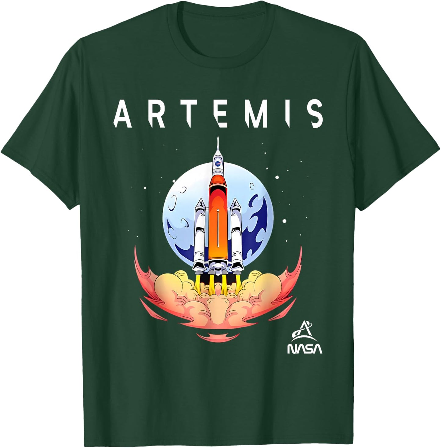 NASA Artemis Mission Moon SLS Launch T-Shirt - T-Shirt | Forest
