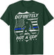 Definitely Not a Cop Undercover Cop Bigfoot Yeti Police Flag T-Shirt - T-Shirt | Forest