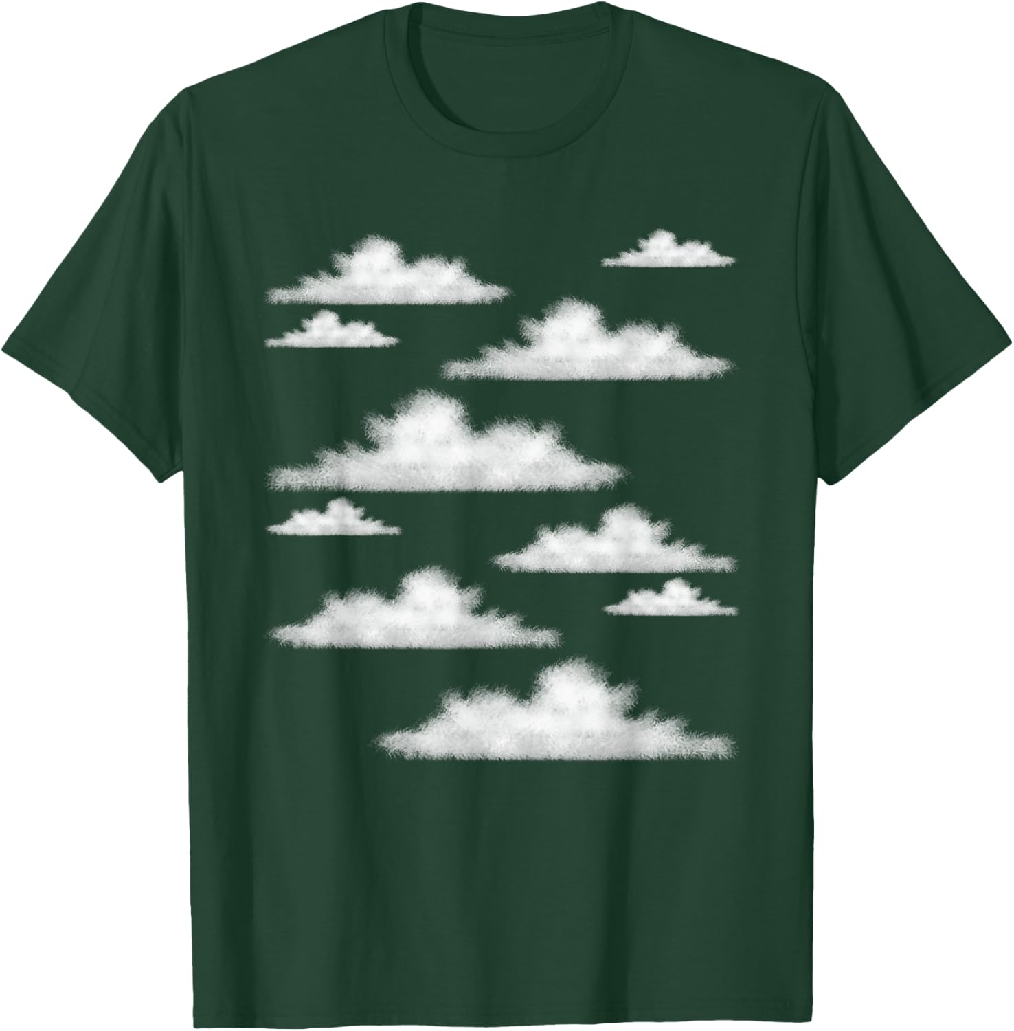 Blue Sky Clouds Cool Atmosphere Pastel Color Art Lover Gift T-Shirt - T-Shirt | Forest