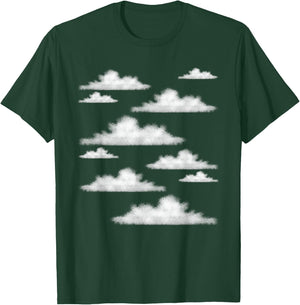 Blue Sky Clouds Cool Atmosphere Pastel Color Art Lover Gift T-Shirt - T-Shirt | Forest